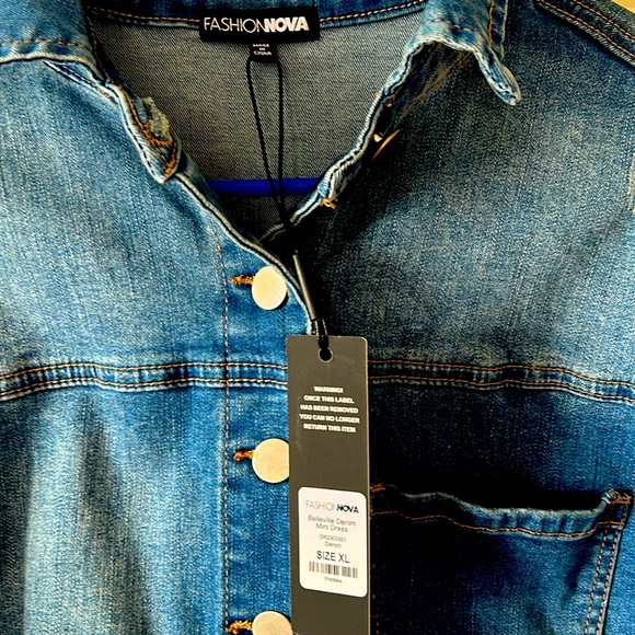 Denim Mini Dress - Picture 3 of 4